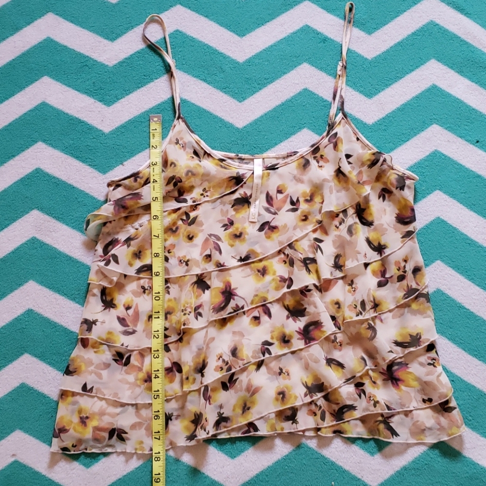 *LAST CHANCE* LC Yellow Floral Ruffled Top